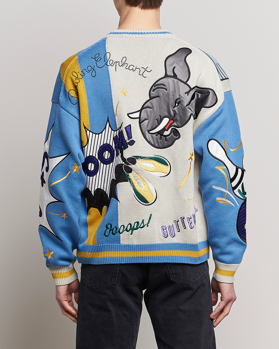 Hombres | Jerséis y prendas de punto | KENZO | Bowling Elefant Cardigan Cyan