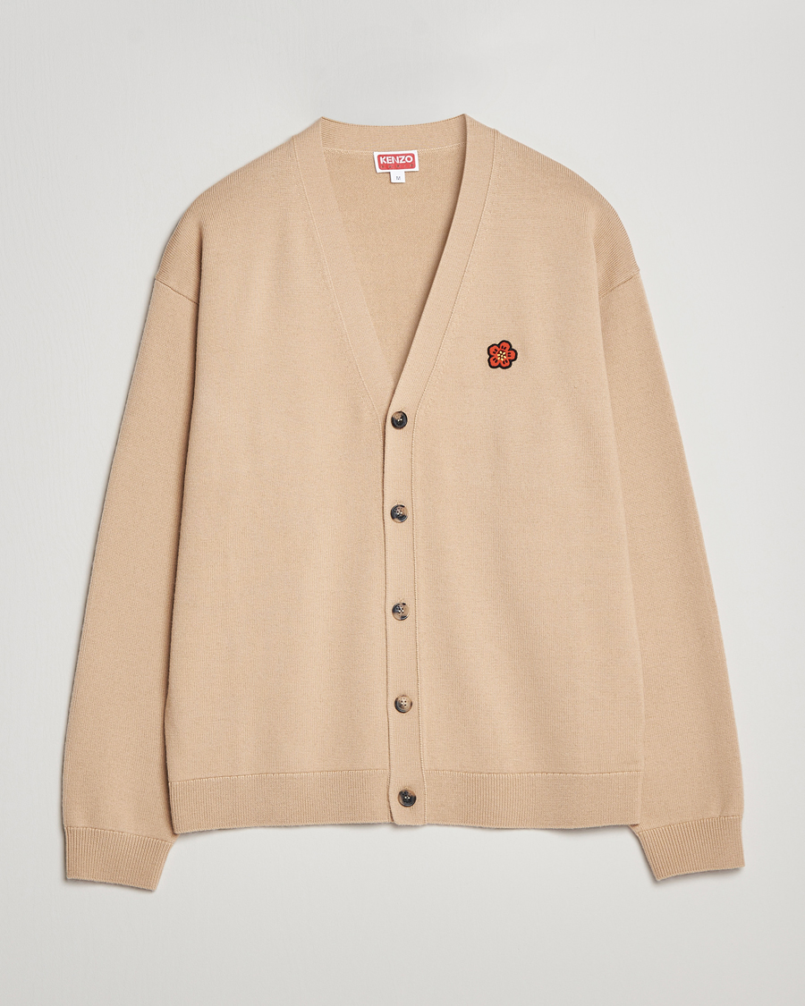 Hombres | Jerséis y prendas de punto | KENZO | Boke Flower Crest Cardigan Beige