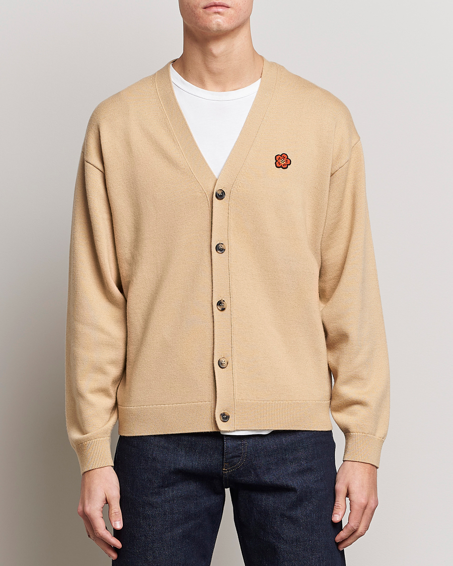 Hombres | Jerséis y prendas de punto | KENZO | Boke Flower Crest Cardigan Beige