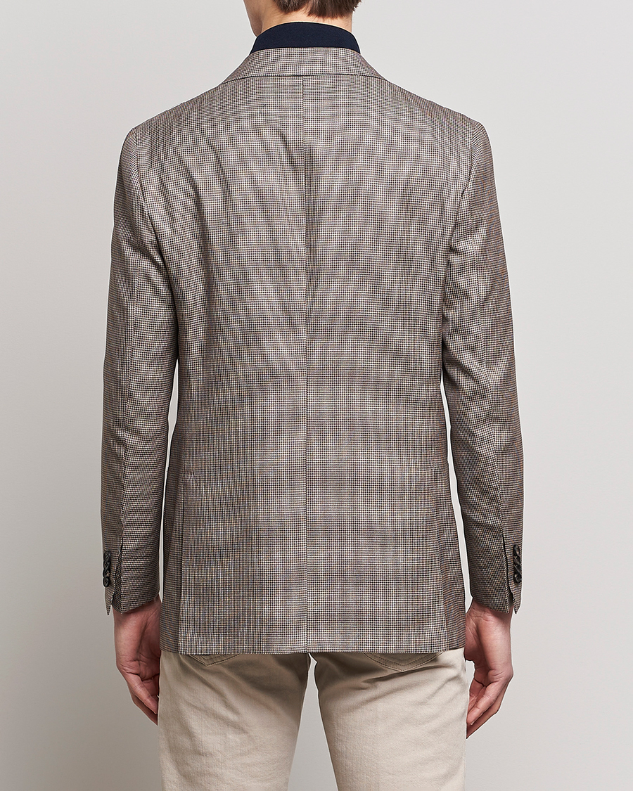 Hombres | Blazers | Kiton | Wool Houndstooth Blazer Beige