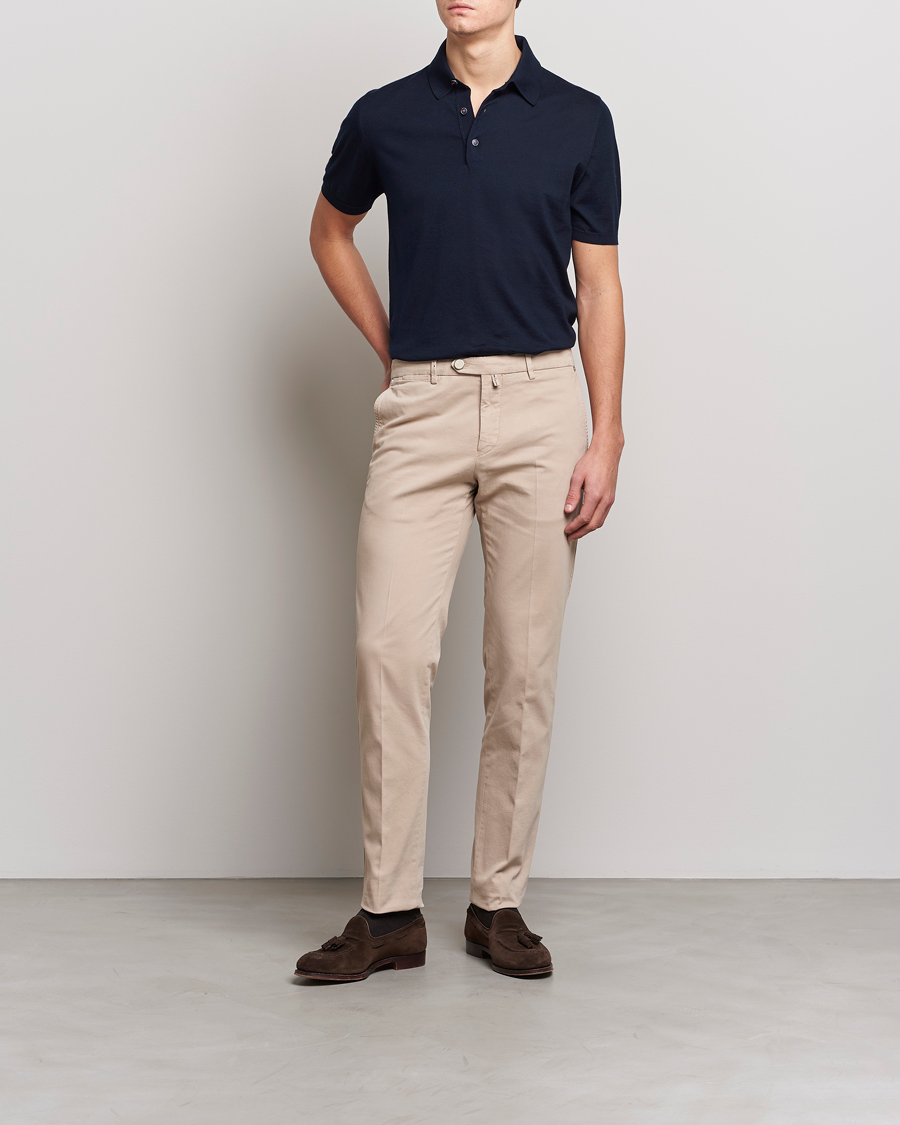 Hombres | Polos | Kiton | Sea Island Cotton Polo Navy