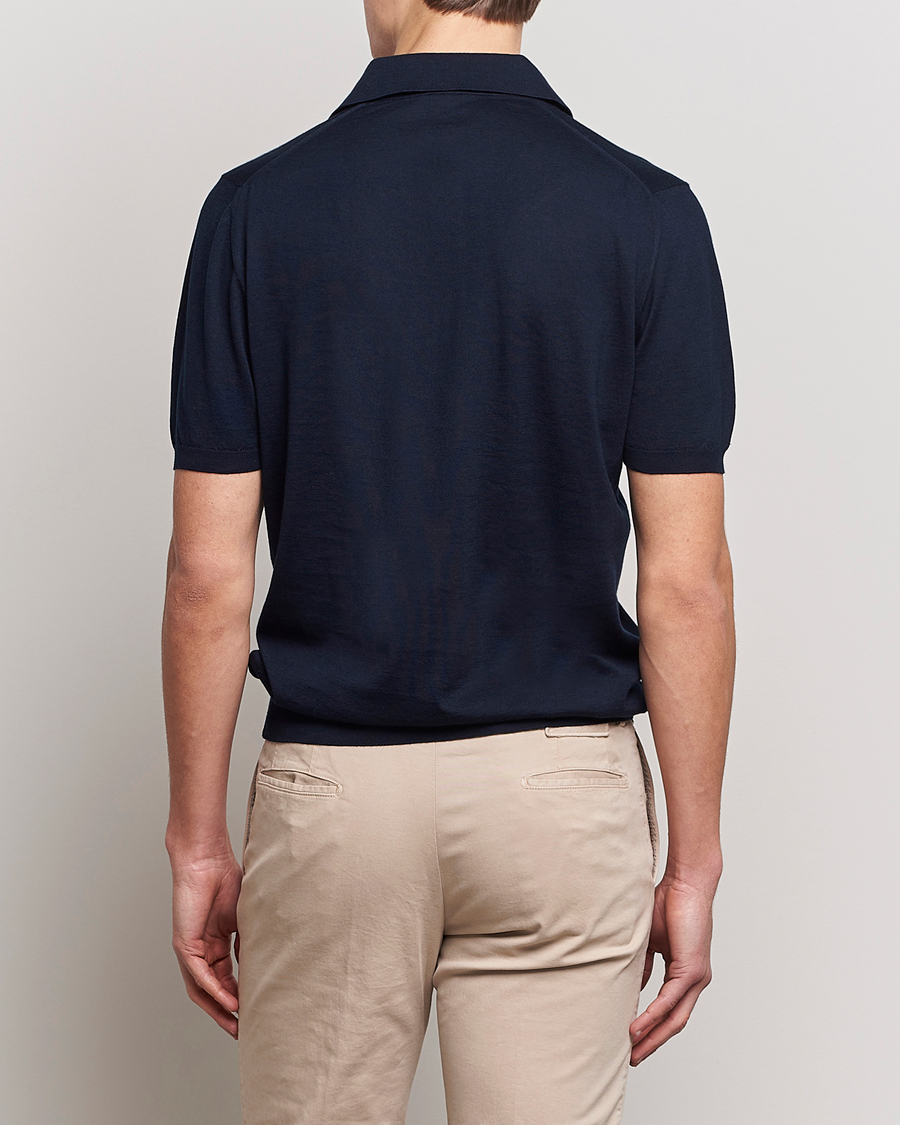 Hombres | Polos | Kiton | Sea Island Cotton Polo Navy