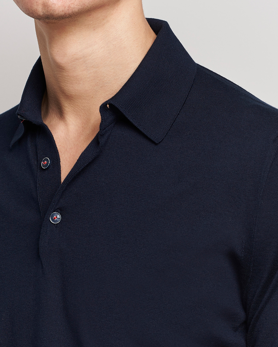Hombres | Polos | Kiton | Sea Island Cotton Polo Navy