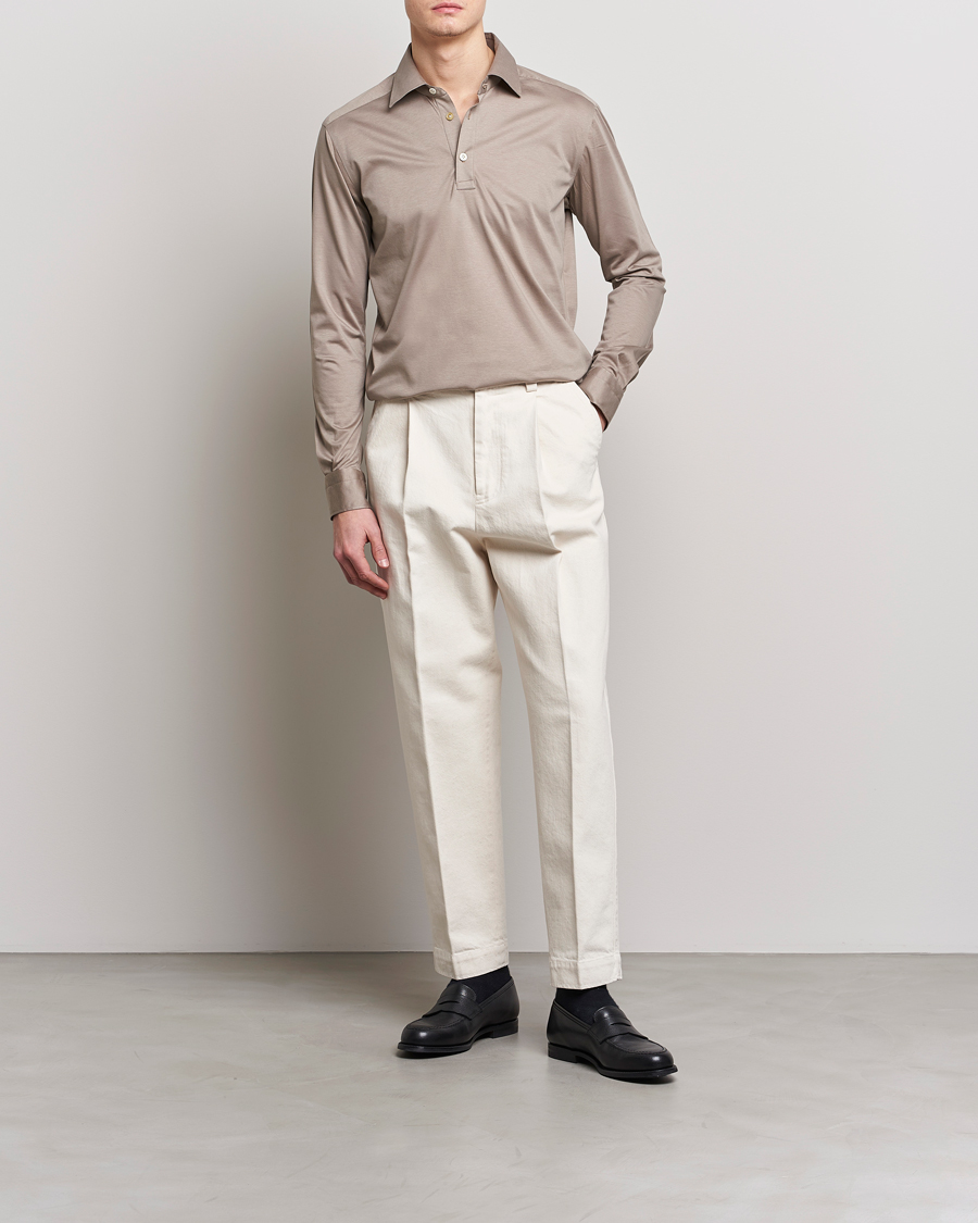 Hombres | Camisas | Kiton | Popover Shirt Beige