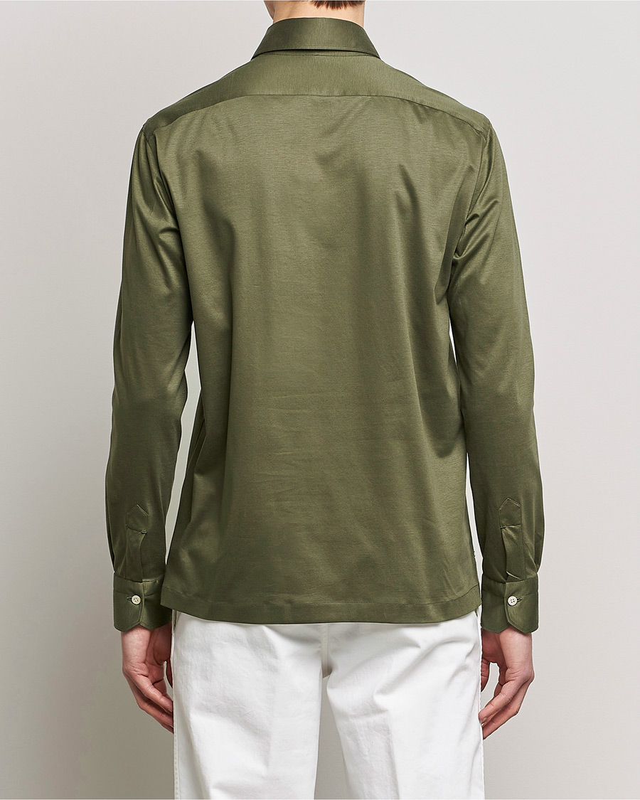 Hombres | Camisas | Kiton | Popover Shirt Dark Olive