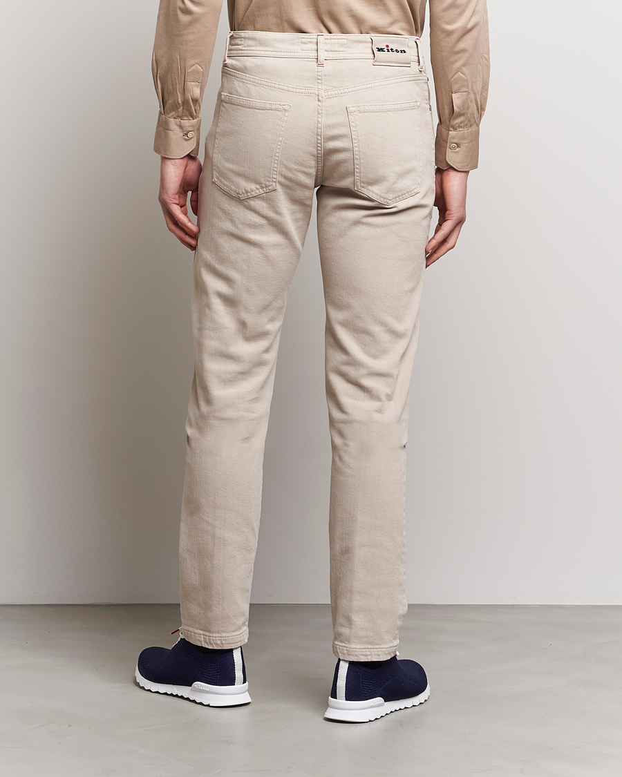 Hombres | Pantalones | Kiton | Kurabo 5-Pocket Pants Light Beige