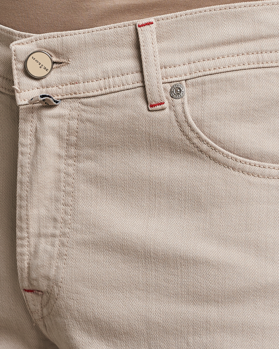 Hombres | Pantalones | Kiton | Kurabo 5-Pocket Pants Light Beige