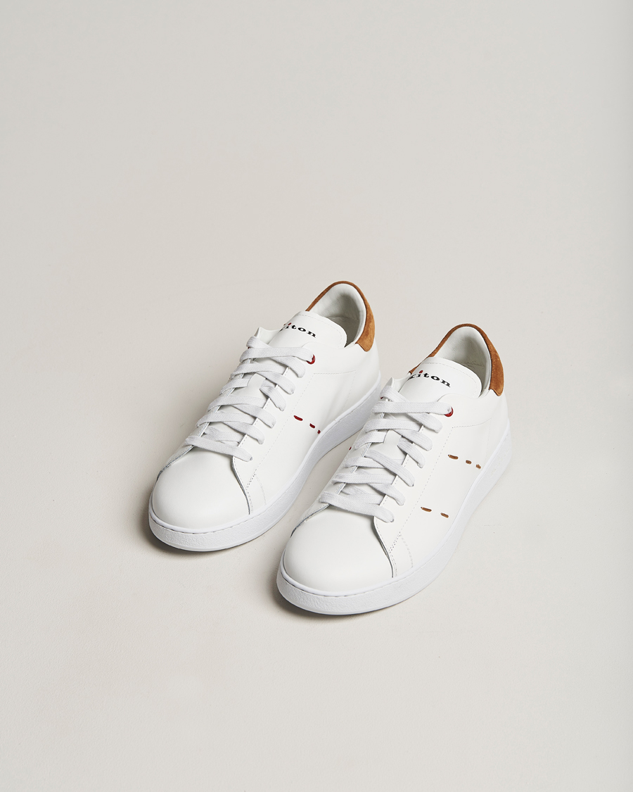 Hombres | Kiton Plain Sneakers White Calf | Kiton | Plain Sneakers White Calf