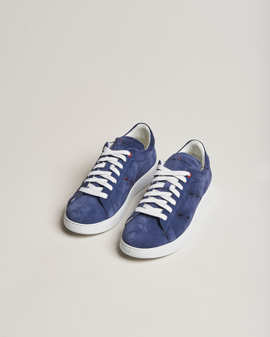 Hombres | Kiton Plain Sneakers Navy Suede | Kiton | Plain Sneakers Navy Suede
