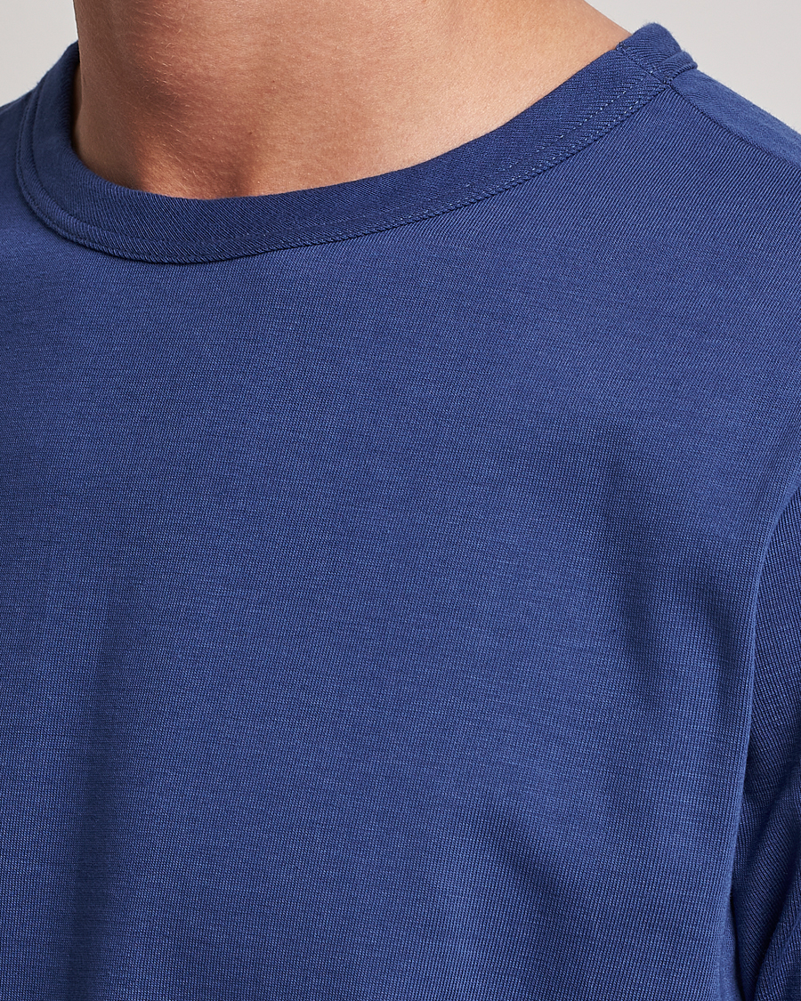 Hombres | Camisetas | Merz b. Schwanen | Relaxed Loopwheeled Sturdy T-Shirt Pacific Blue