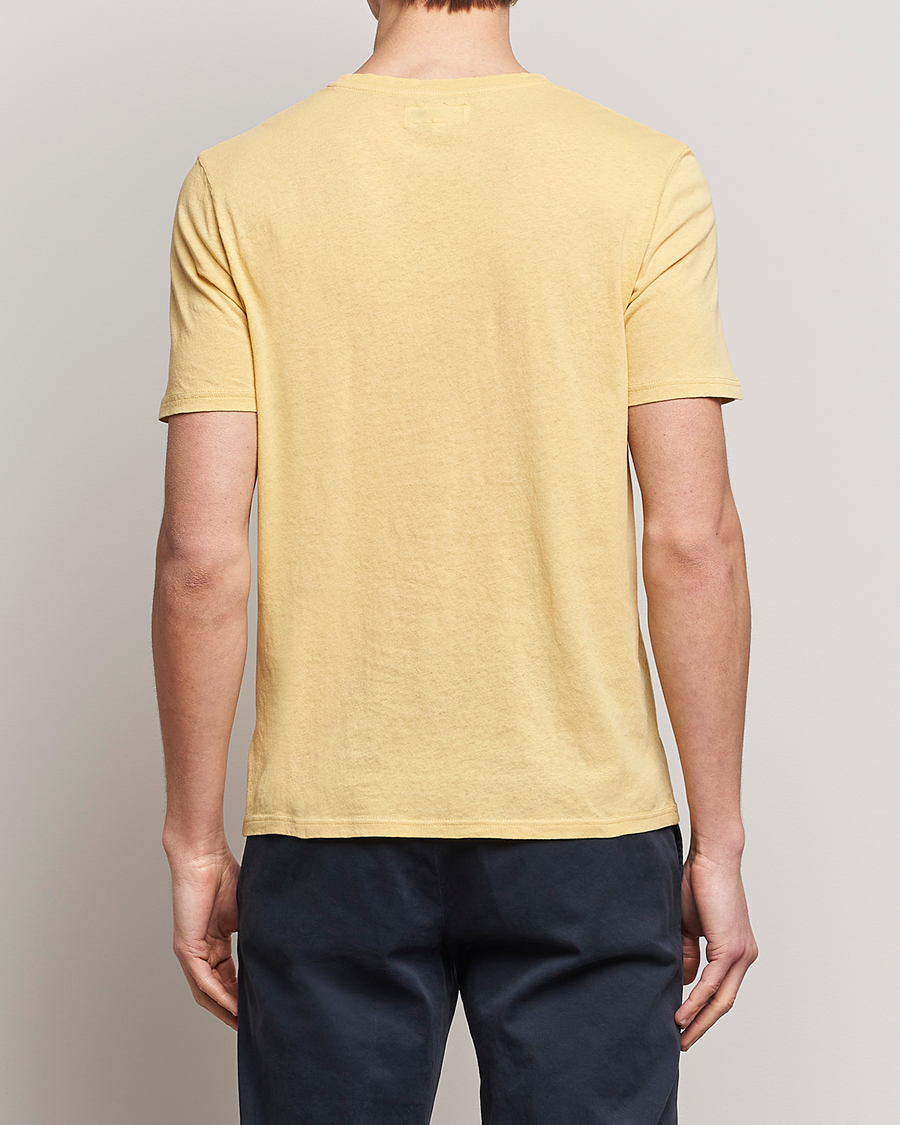Hombres | Camisetas | Merz b. Schwanen | Organic Cotton Washed Crew Neck T-Shirt Yellow