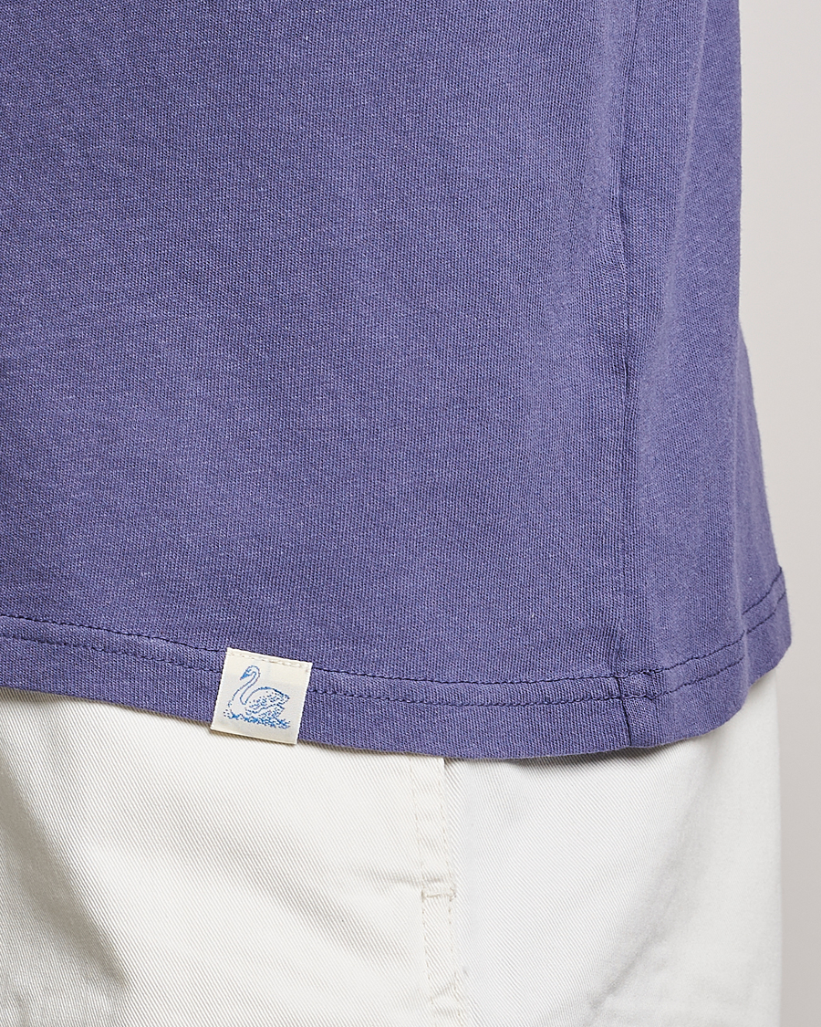 Hombres | Camisetas | Merz b. Schwanen | Organic Cotton Washed Crew Neck T-Shirt Purple