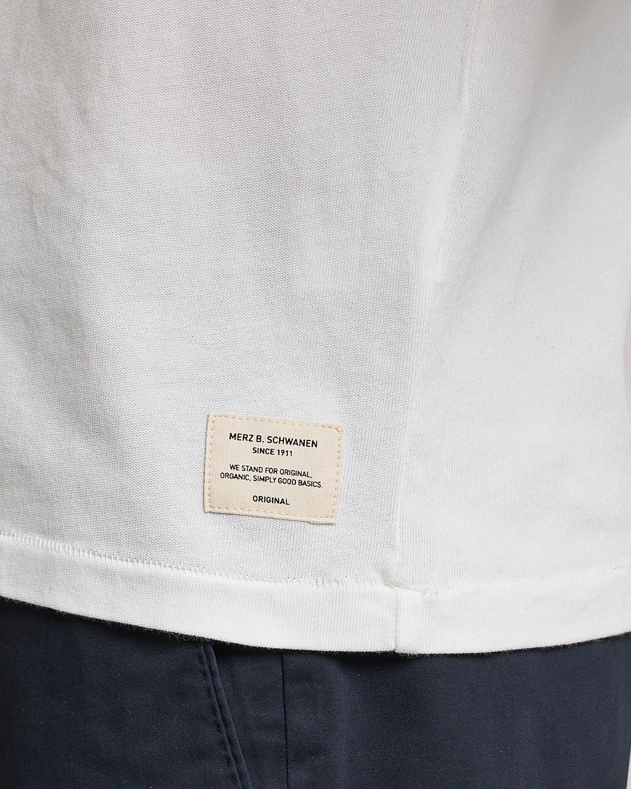 Hombres | Polos | Merz b. Schwanen | Organic Cotton Washed Polo White