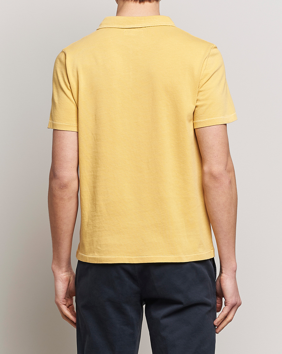 Hombres | Polos | Merz b. Schwanen | Organic Cotton Washed Polo Sunshine Yellow