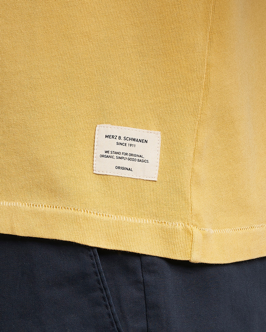 Hombres | Polos | Merz b. Schwanen | Organic Cotton Washed Polo Sunshine Yellow