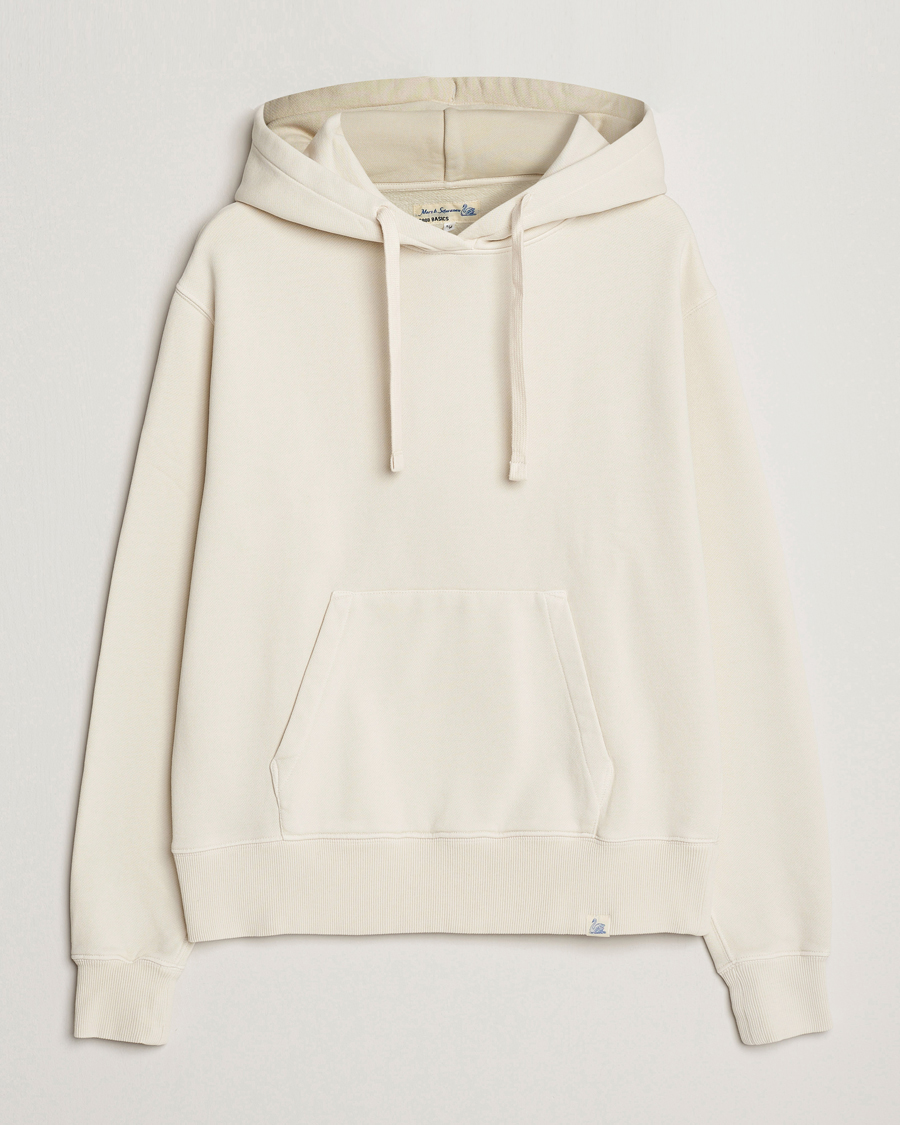 Hombres | Jerséis y prendas de punto | Merz b. Schwanen | Organic Cotton Washed Hoodie Oat