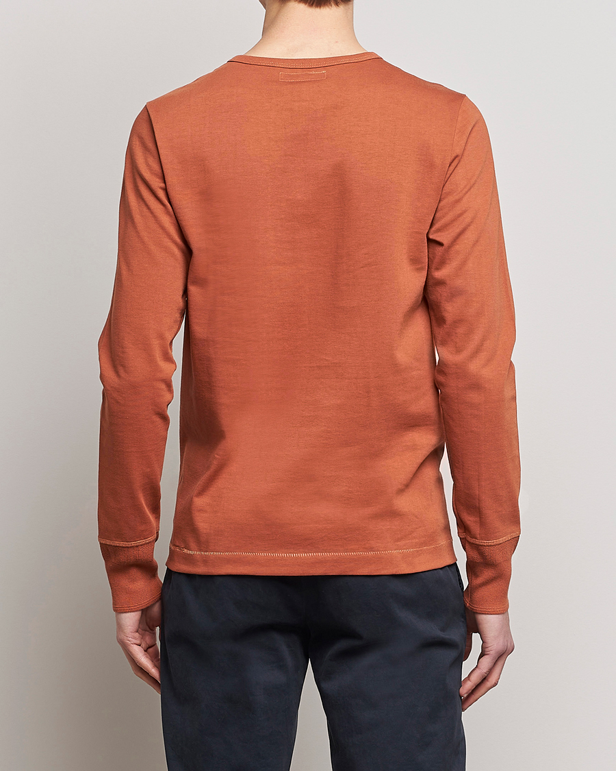 Hombres | Jerséis y prendas de punto | Merz b. Schwanen | Classic Organic Cotton Henley Sweater Sierra Red