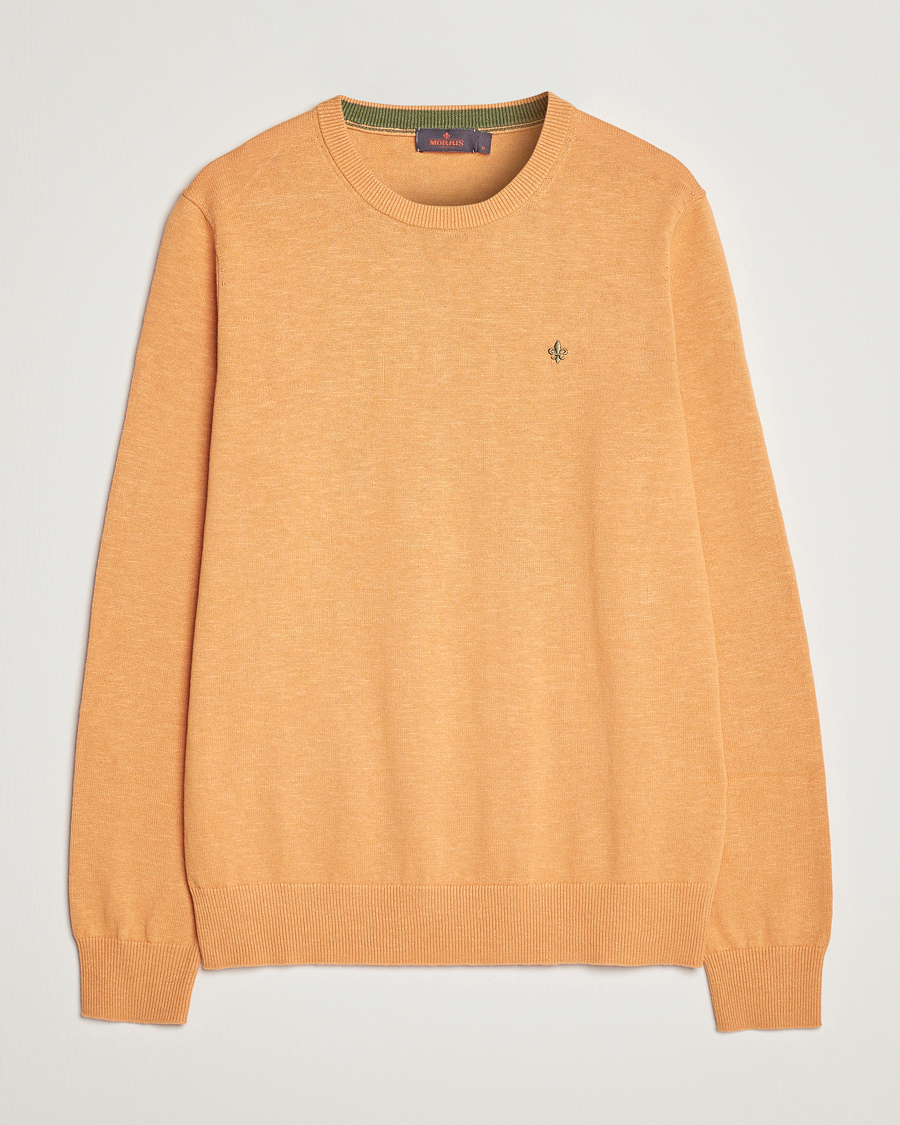 Hombres | Jerséis y prendas de punto | Morris | Harold Summer Crew Neck Orange
