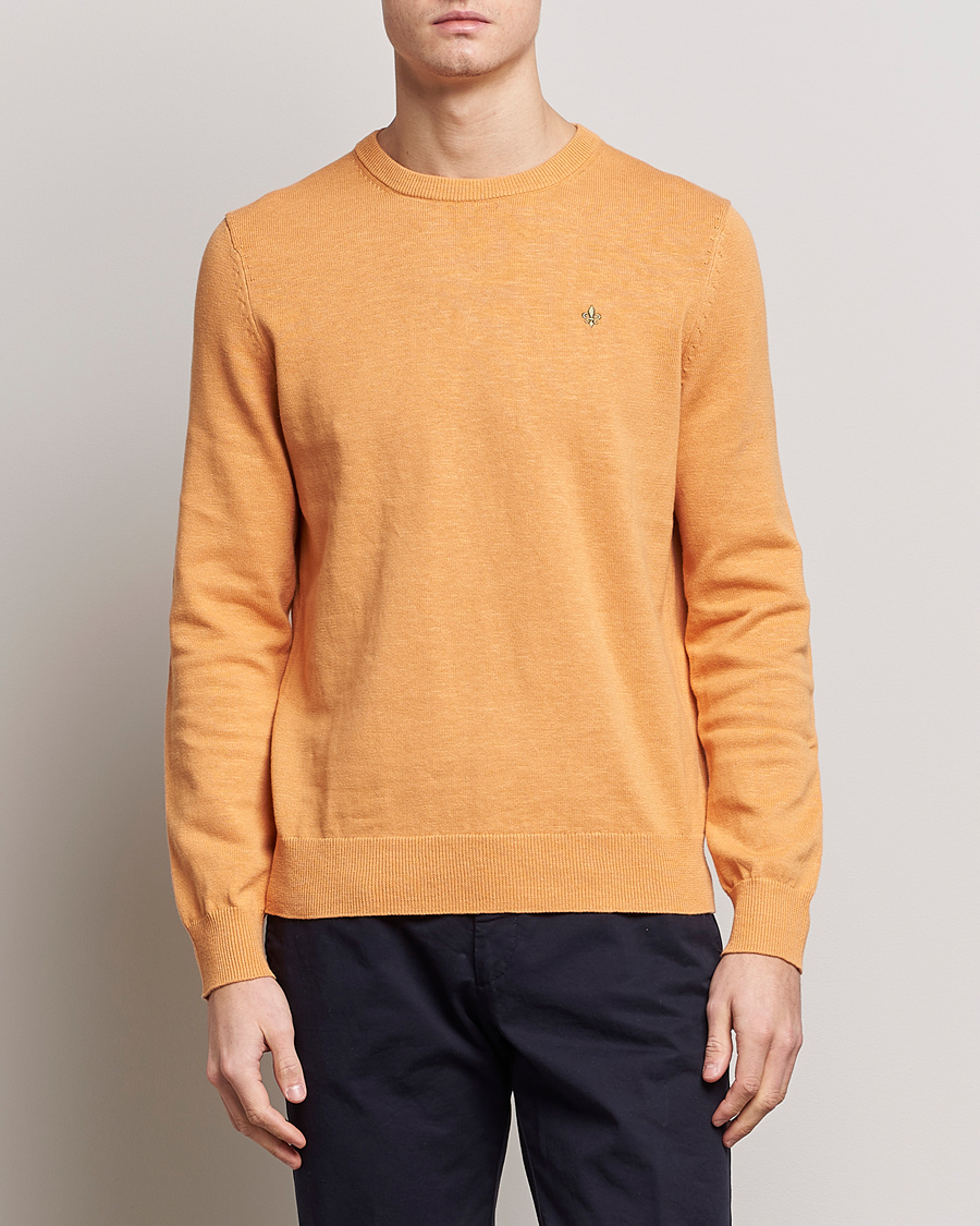 Hombres | Jerséis y prendas de punto | Morris | Harold Summer Crew Neck Orange
