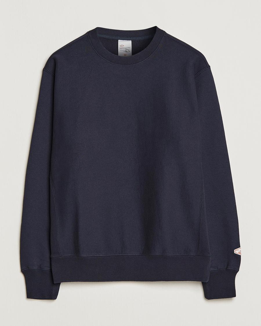 Hombres | Jerséis y prendas de punto | Nudie Jeans | Hasse Crew Neck Sweatshirt Navy