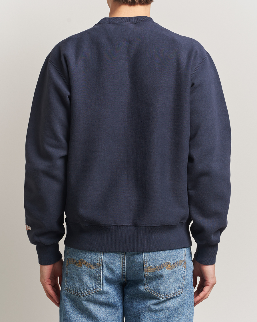 Hombres | Jerséis y prendas de punto | Nudie Jeans | Hasse Crew Neck Sweatshirt Navy