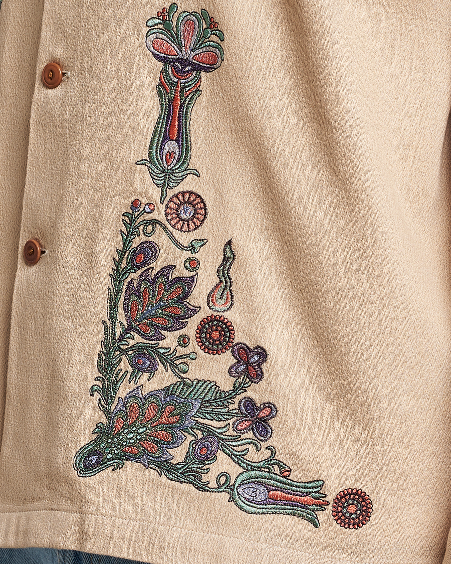 Hombres | Camisas | Nudie Jeans | Vincent Floral Overshirt Cream