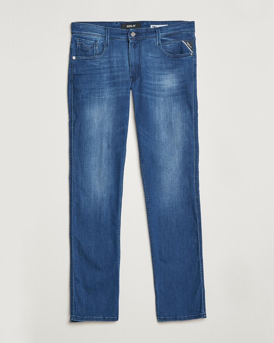 Hombres | Vaqueros | Replay | Anbass Powerstretch Jeans Medium Blue