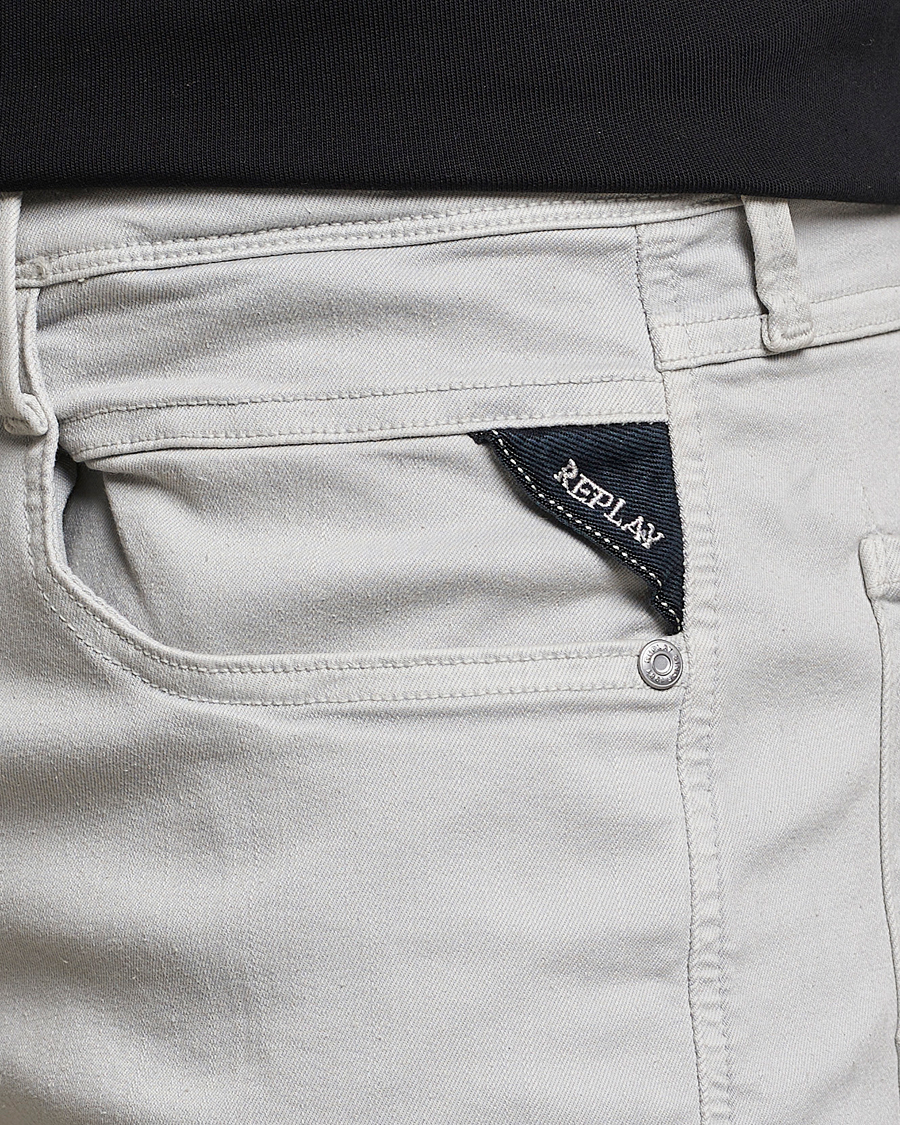 Hombres | Pantalones | Replay | Anbass Hyperflex X.Lite 5-Pocket Pants Chaulk Grey