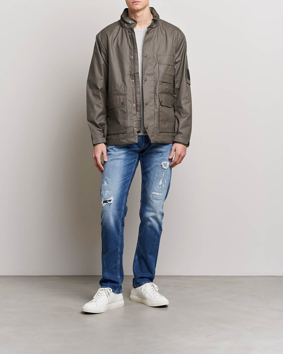 Hombres | Vaqueros | Replay | Grover Straight Fit Stretch Shredded Jeans Blue