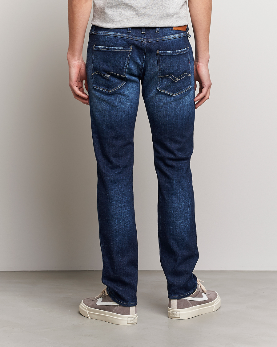 Hombres | Vaqueros | Replay | Anbass Power Stretch 1 Year Wash Jeans Dark Blue