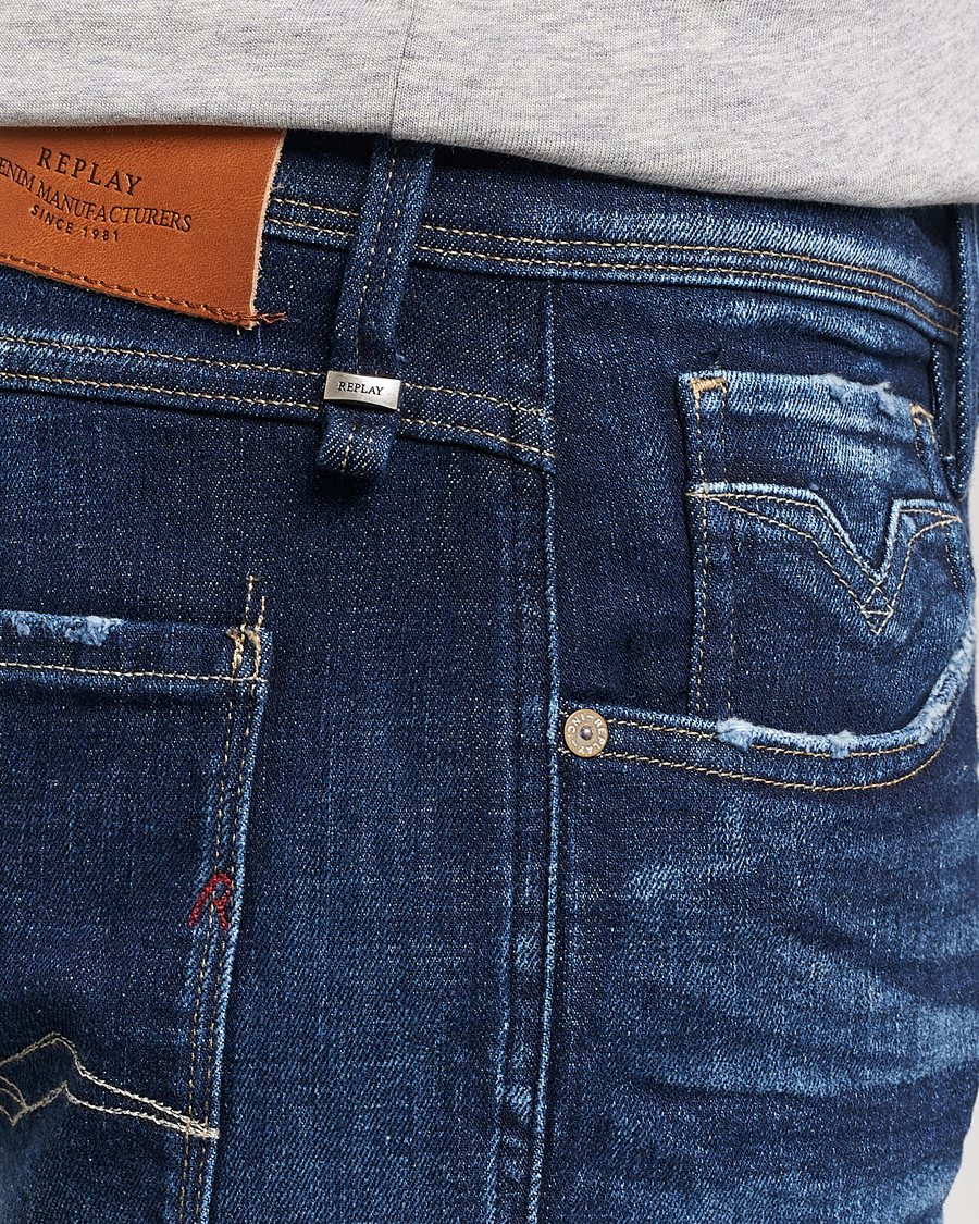 Hombres | Vaqueros | Replay | Anbass Power Stretch 1 Year Wash Jeans Dark Blue