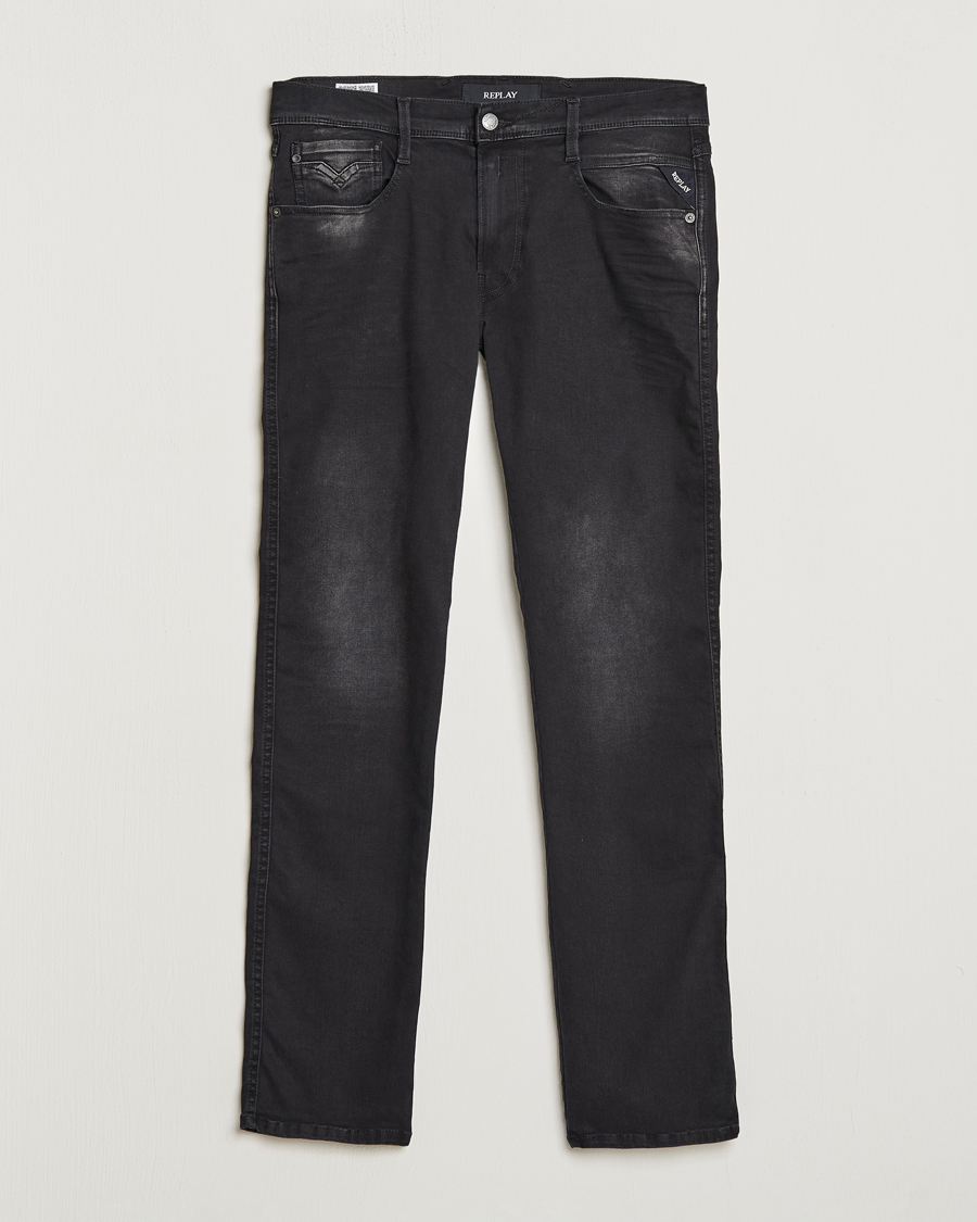 Hombres | Vaqueros | Replay | Anbass Hyperflex Recyceled 360 Jeans Washed Black