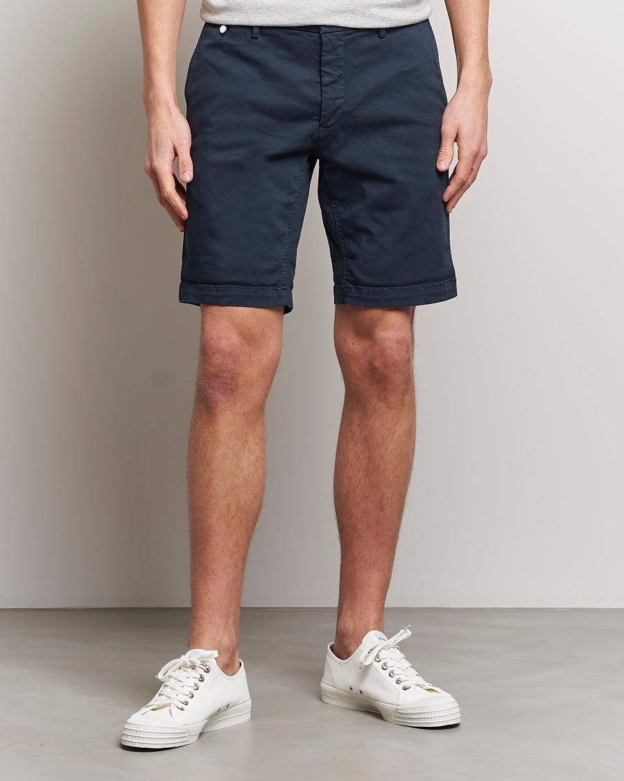 Hombres | Pantalones cortos chinos | Replay | Benni Hyperflex Shorts Navy