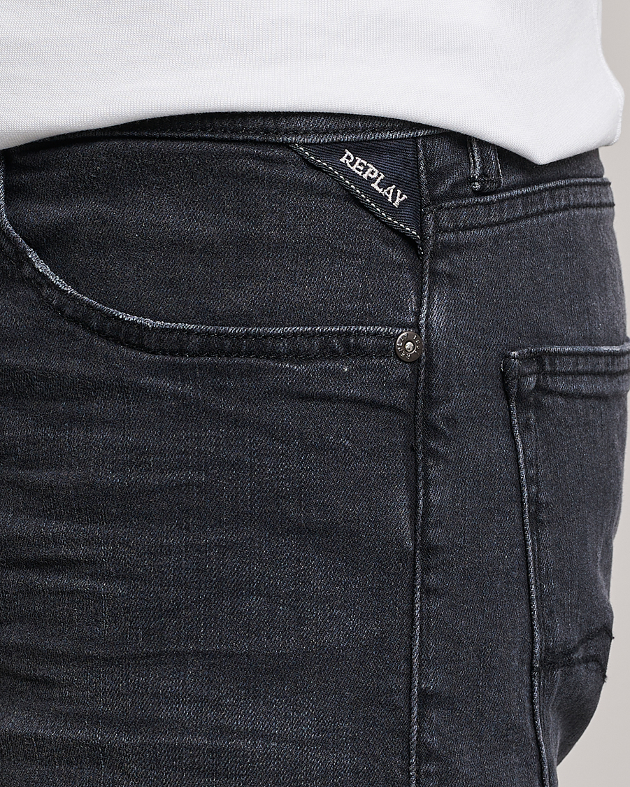 Hombres | Pantalones cortos | Replay | RBJ901 Super Stretch Bio Denim Shorts Washed Black