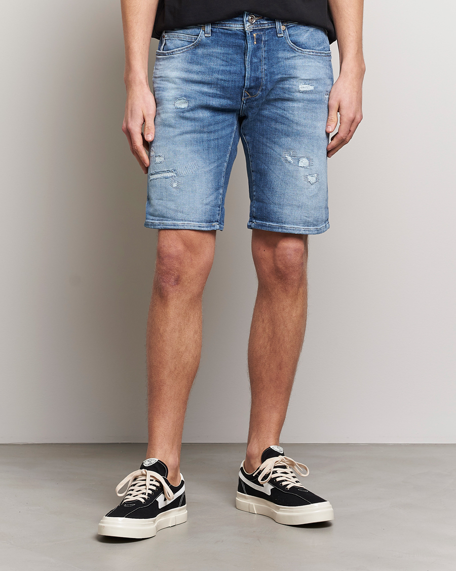Hombres | Pantalones cortos | Replay | RBJ901 Stretch 5 Year Wash Denim Shorts Medium Blue