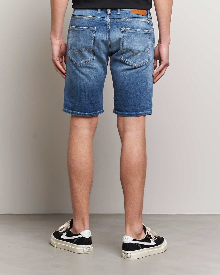 Hombres | Pantalones cortos | Replay | RBJ901 Stretch 5 Year Wash Denim Shorts Medium Blue