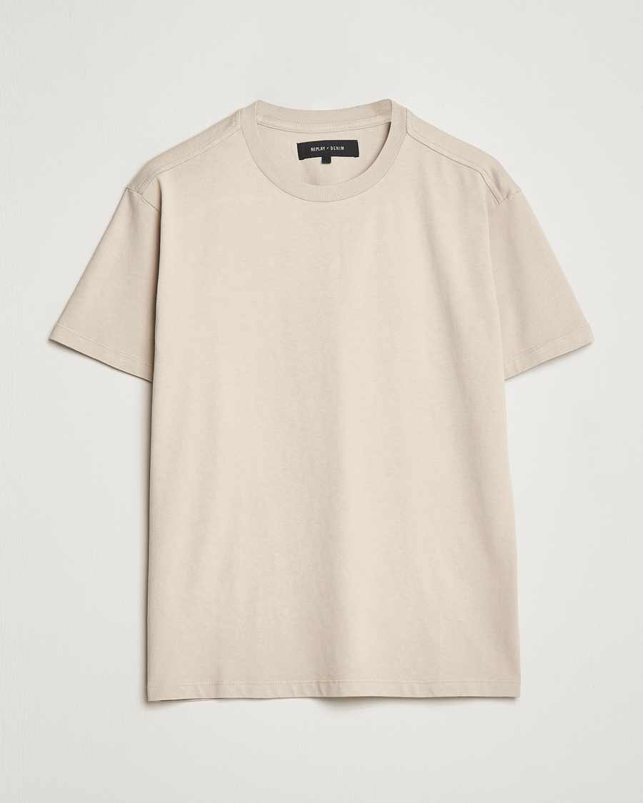 Hombres | Camisetas | Replay | Sartoriale Heavy Crew Neck T-Shirt Cement