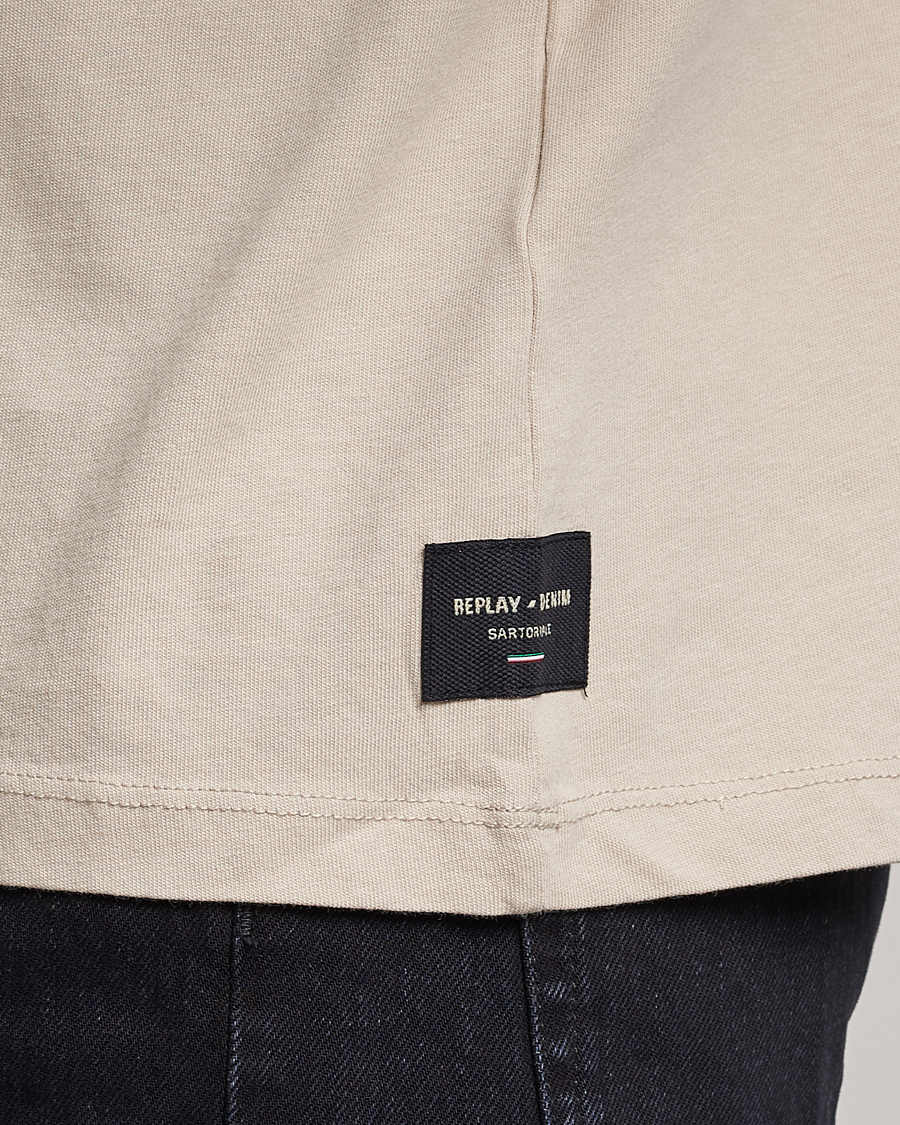 Hombres | Camisetas | Replay | Sartoriale Heavy Crew Neck T-Shirt Cement