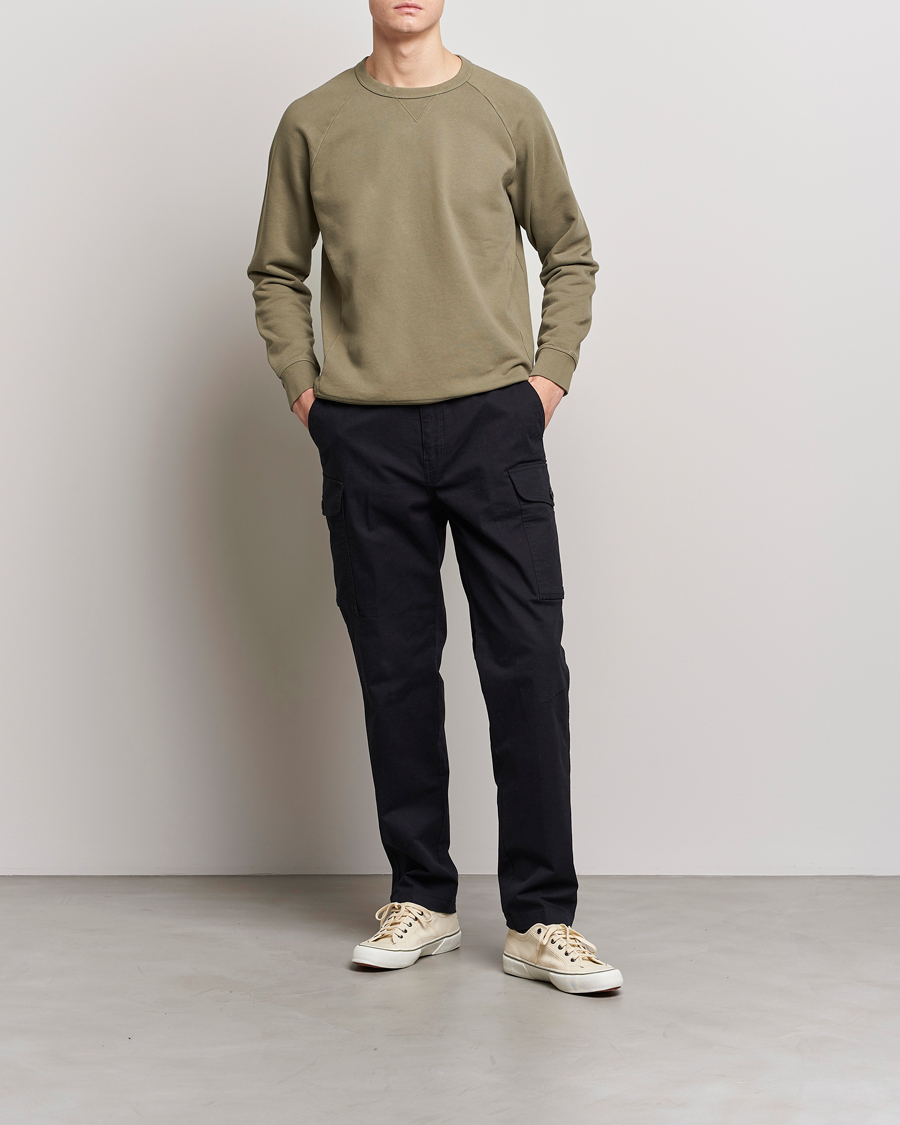 Hombres | Jerséis y prendas de punto | Replay | Sartoriale Jersey Crew Neck Sweatshirt Sage Green