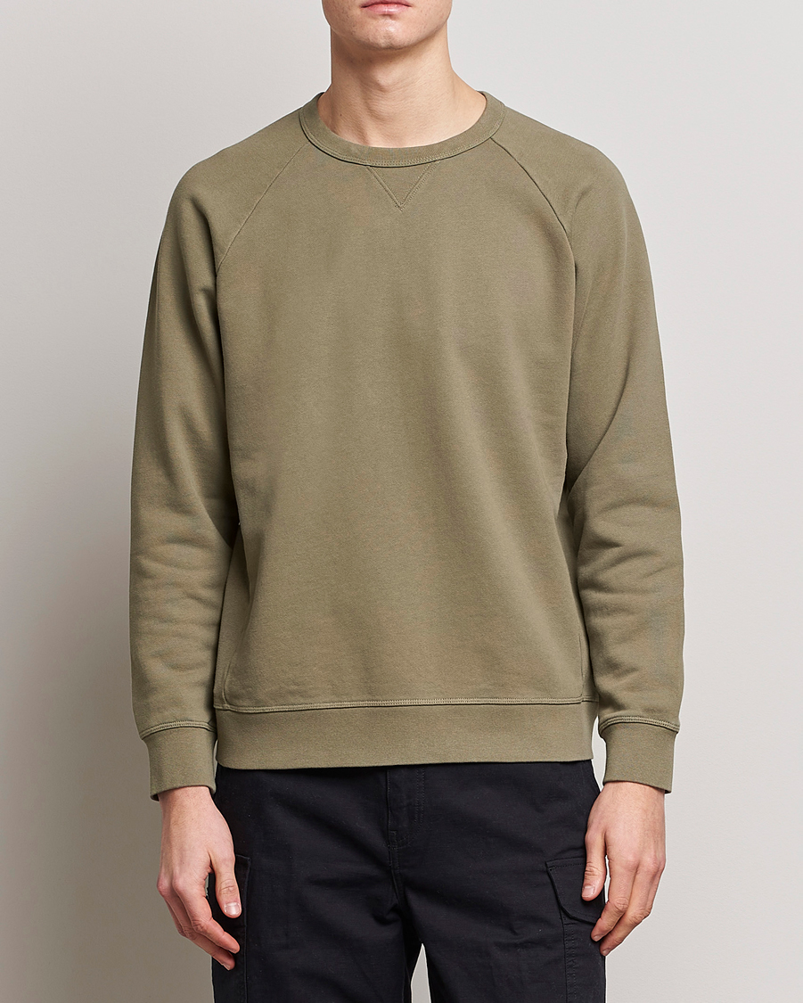 Hombres | Jerséis y prendas de punto | Replay | Sartoriale Jersey Crew Neck Sweatshirt Sage Green