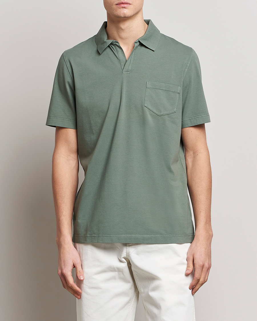 Hombres | Polos | SEASE | Short Sleeve Jersey Polo Sage 