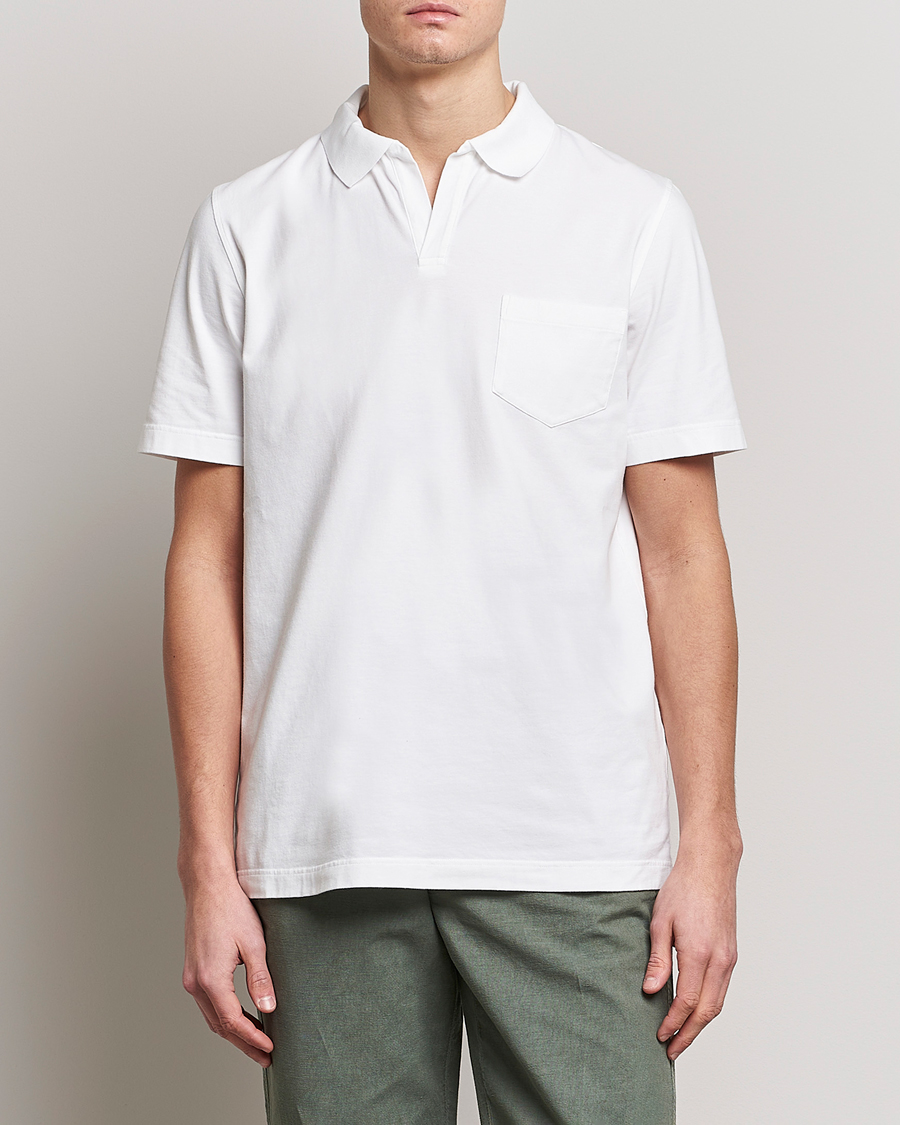 Hombres | Polos | SEASE | Short Sleeve Jersey Polo White