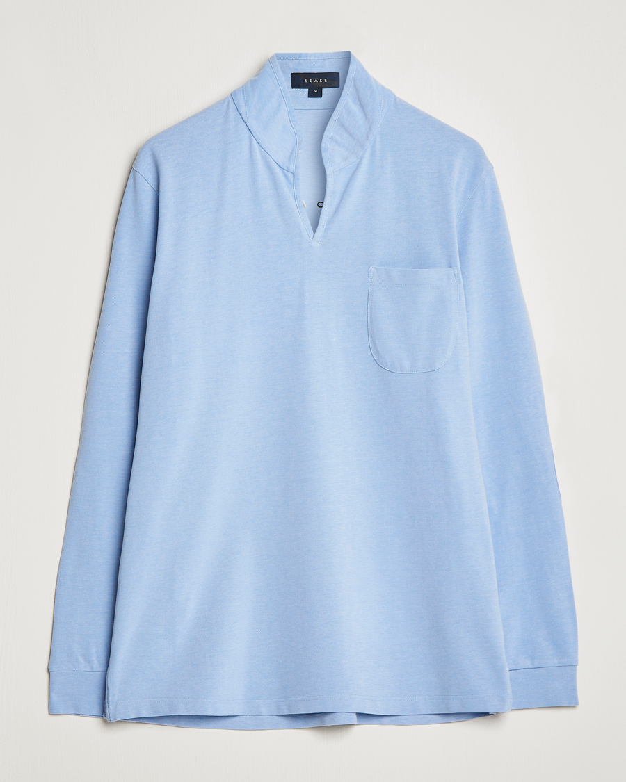 Hombres | Jerséis y prendas de punto | SEASE | Elen Piquet Polo Light Blue