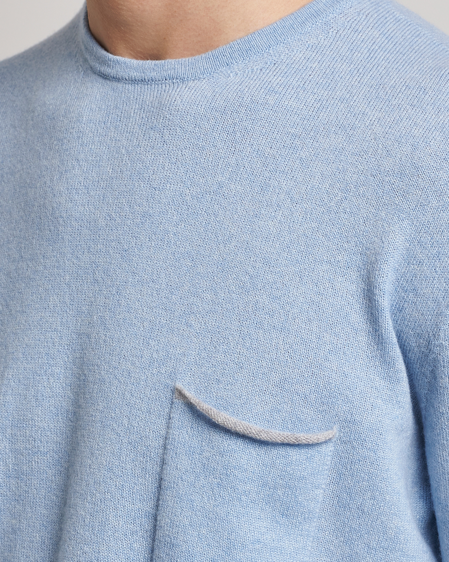 Hombres | Jerséis y prendas de punto | SEASE | Shore 2.0 Cashmere Pullover Sky Blue
