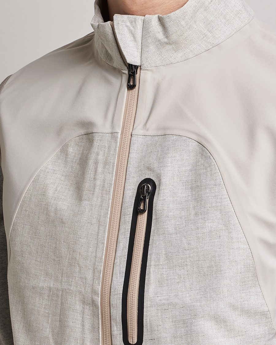 Hombres | Chalecos | SEASE | V-8 Linen Gilet Light Beige