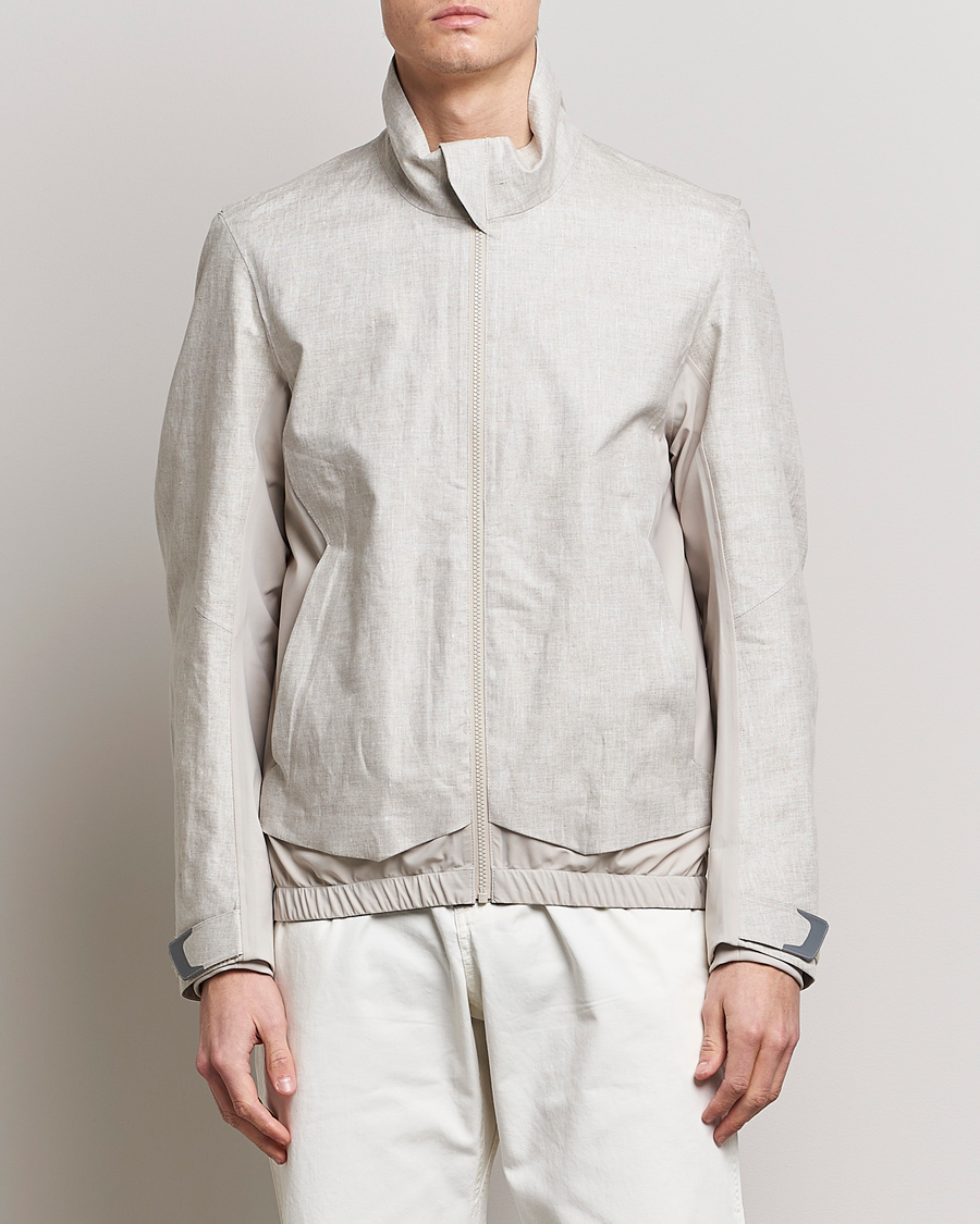 Hombres | Abrigos y chaquetas | SEASE | Windseeker Linen Jacket Light Beige
