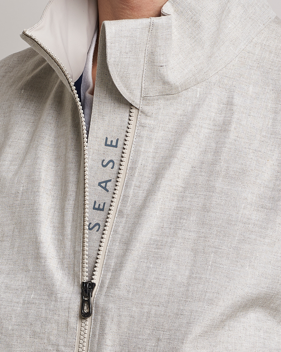 Hombres | Abrigos y chaquetas | SEASE | Windseeker Linen Jacket Light Beige