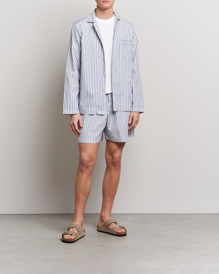 Hombres | Pijamas y batas | Tekla | Poplin Pyjama Shorts Skagen Stripes