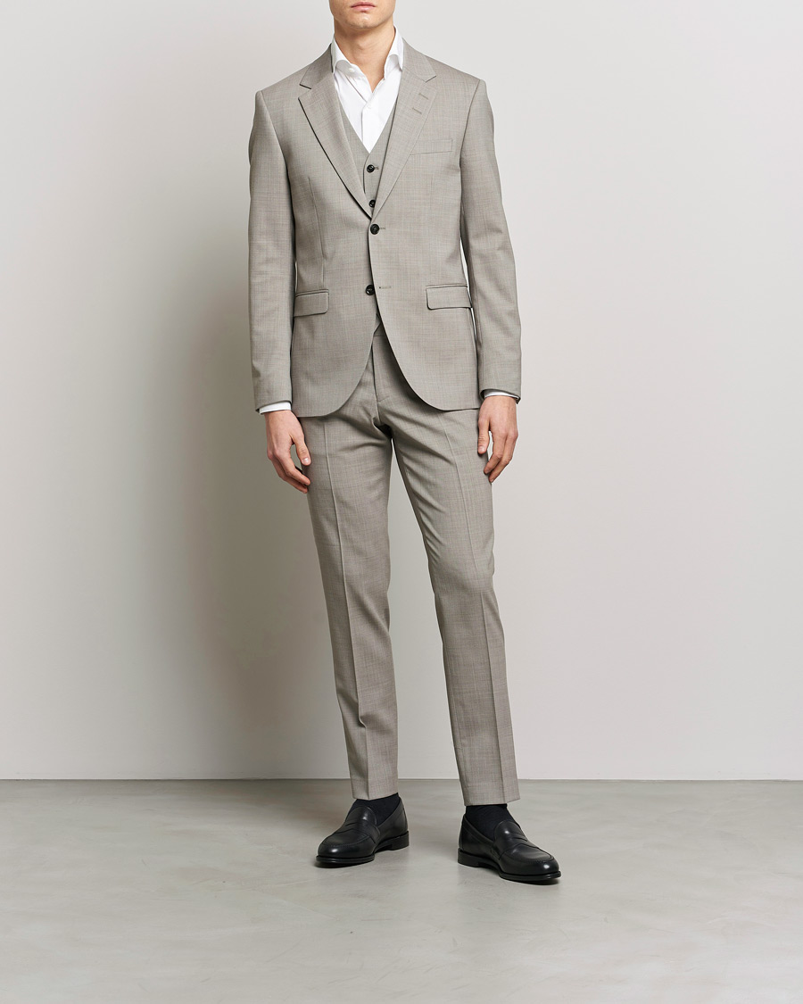 Hombres | Pantalones | Tiger of Sweden | Tordon Wool Trousers Irish Cream