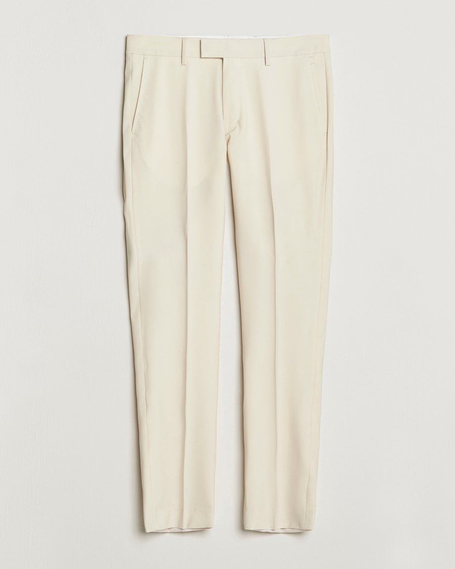 Hombres | Pantalones | Tiger of Sweden | Tenuta Wool Trousers Light Ivory